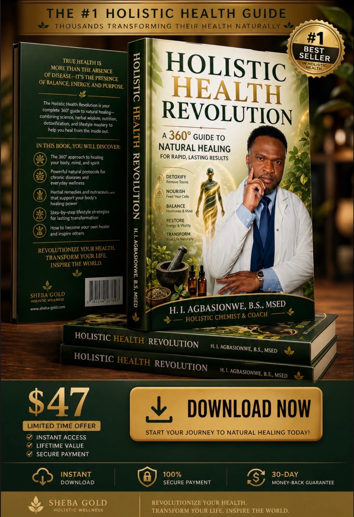 Holistic Health Revolution — ebook cover by H.I. Agbasionwe